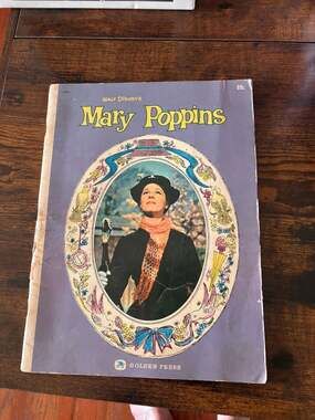 Vintage 1964 Walt Disney's Mary Poppins Golden Press Movie Adaptation Paperback